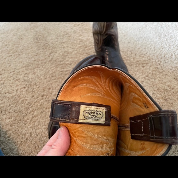 Nocona Men’s Brown Alligator Cowboy Boots Size 9D - Picture 10 of 12
